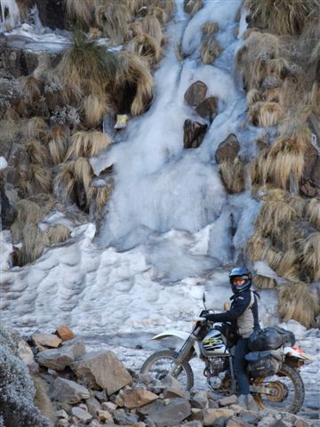 Frozen waterfall, Sani pass.JPG